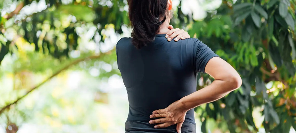 woman with back pain